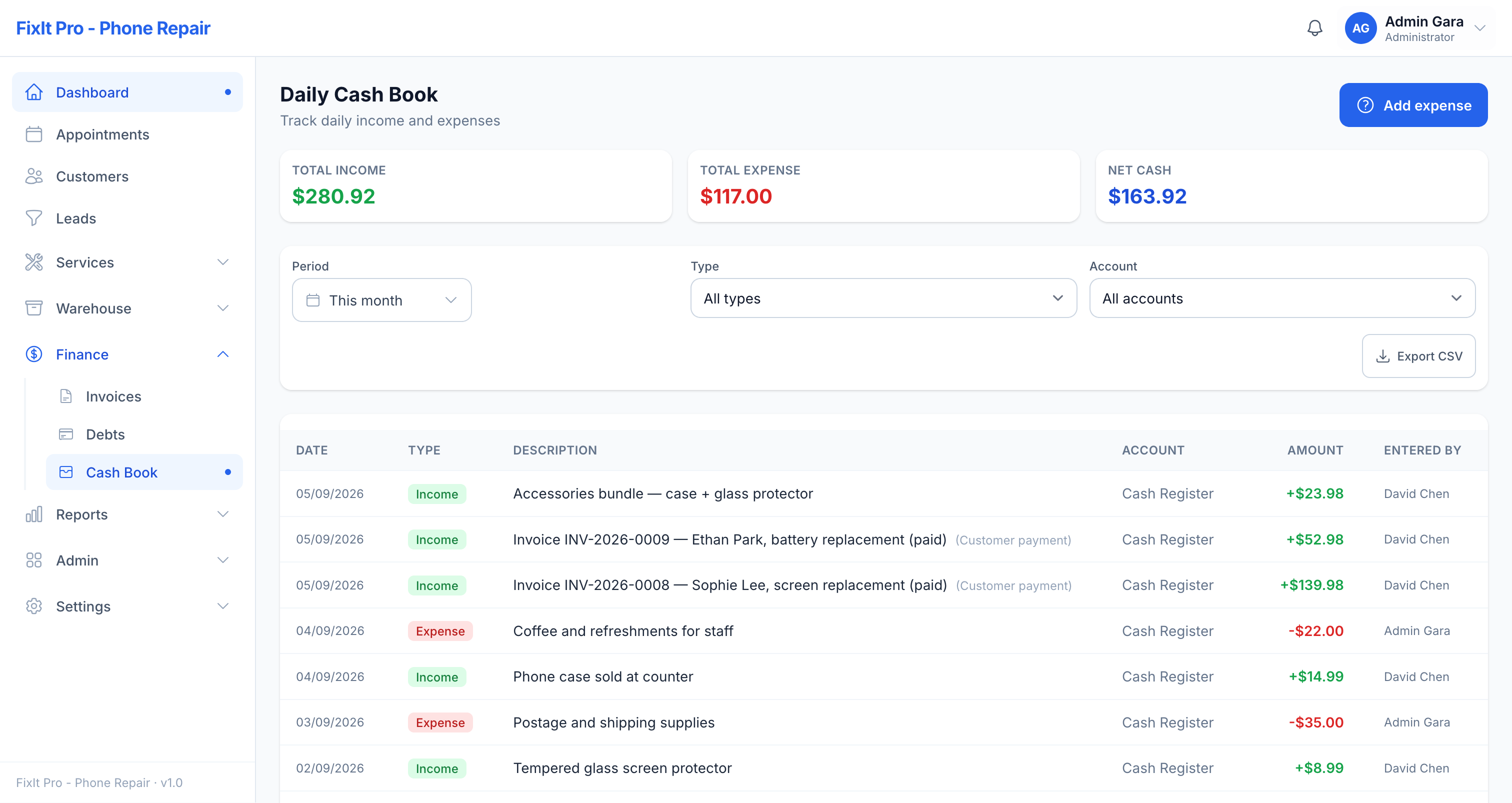Cash Book